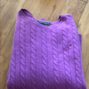 Ralph Lauren Purple Round Neck Sweater